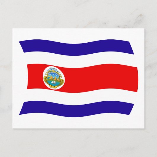 Costa Rica Vlag Briefkaart (Voorkant)
