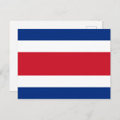 Costa Rica Vlag Briefkaart (Voorkant / Achterkant)