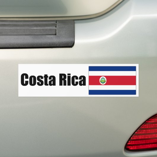 costa rica vlag bumpersticker (Op auto)