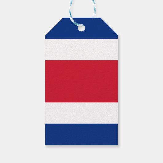 Costa Rica vlag Cadeaulabel (Achterkant)
