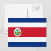 Costa Rica Vlag CR Briefkaart (Voorkant / Achterkant)