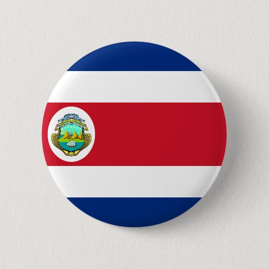 Costa Rica Vlag CR Ronde Button 5,7 Cm (Voorkant)