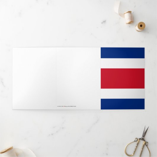 Costa Rica vlag Drieluik Kaart (Buitenkant)