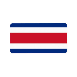 Costa Rica vlag Etiket
