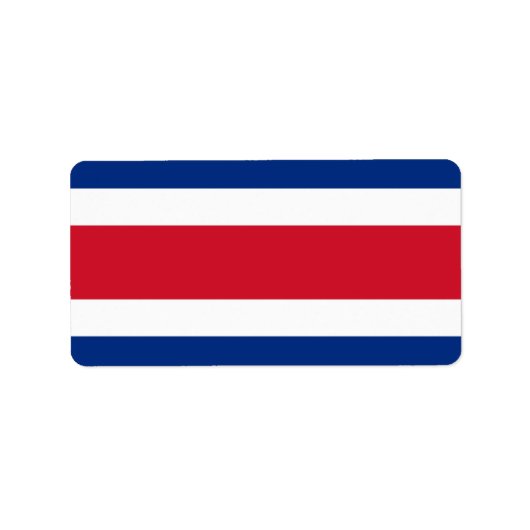 Costa Rica vlag Etiket (Voorkant)