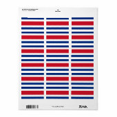 Costa Rica vlag Etiket (Full Sheet)