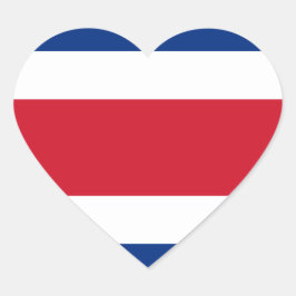 Costa Rica Vlag Hart Sticker