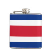 Costa Rica vlag Heupfles (Voorkant)