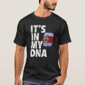 Costa Rica Vlag in mijn DNA-kerstcadeautje T-shirt (Voorkant)
