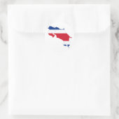 Costa Rica Vlag kaart CR Ronde Sticker (Tas)