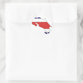 Costa Rica vlag kaart Ronde Sticker (Tas)