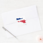 Costa Rica vlag kaart Vierkante Sticker (Envelop)