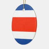 Costa Rica Vlag Keramisch Ornament (Links)