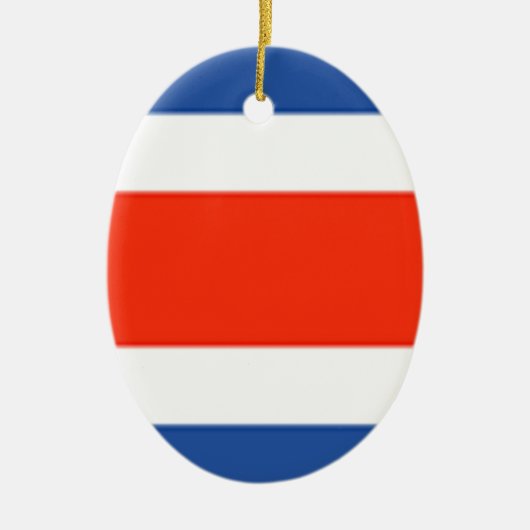 Costa Rica Vlag Keramisch Ornament (Voorkant)