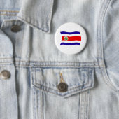 Costa Rica Vlag Knop Ronde Button 5,7 Cm (In situ)
