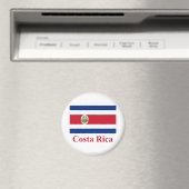 Costa Rica vlag met naam Magneet (Insitu (Vaatwasser))
