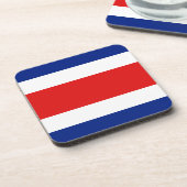 Costa Rica Vlag Onderzetter (Linkerzijde)