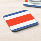 Costa Rica Vlag Onderzetter (Linkerzijde)