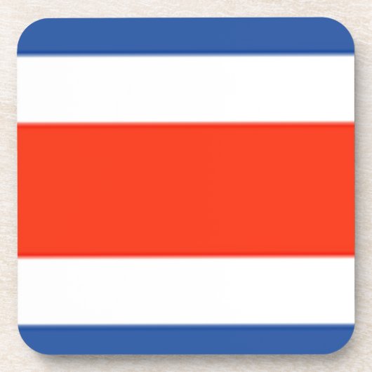 Costa Rica Vlag Onderzetter (Voorkant)