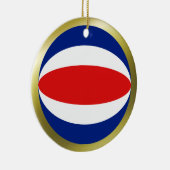 Costa Rica Vlag Ornament (Rechts)