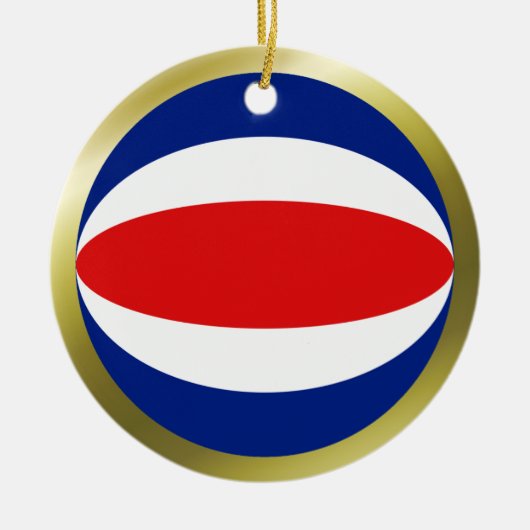 Costa Rica Vlag Ornament (Voorkant)