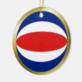 Costa Rica Vlag Ornament (Links)