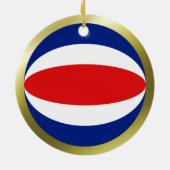 Costa Rica Vlag Ornament (Achterkant)