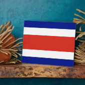 Costa Rica Vlag Plaquette Fotoplaat (Zijkant)