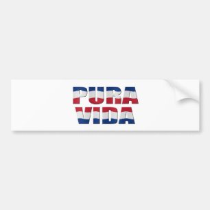 Costa Rica vlag "Pura Vida" Bumpersticker