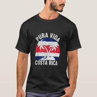  Costa Rica Vlag Pura Vida Strand Zomer Vac T-shirt