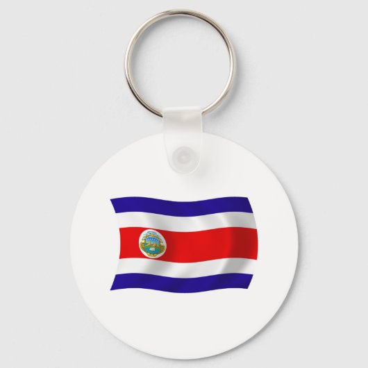 Costa Rica Vlag Sleutelhanger (Voorkant)