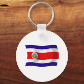Costa Rica Vlag Sleutelhanger (Voorkant)