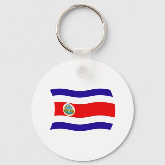 Costa Rica Vlag Sleutelhanger (Voorkant)