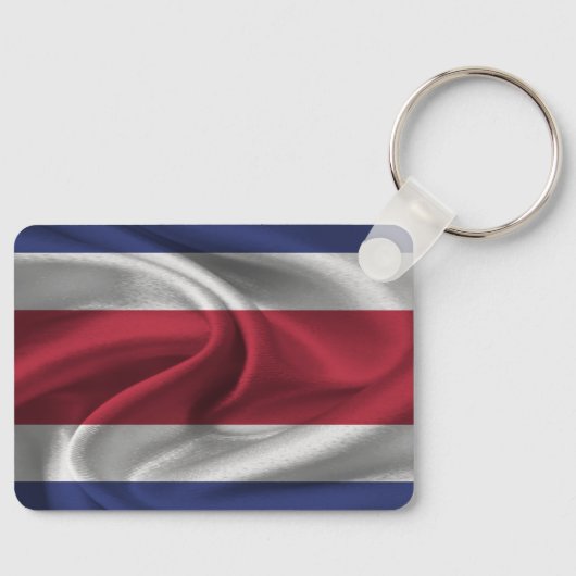Costa Rica Vlag Sleutelhanger (Voorkant)