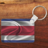 Costa Rica Vlag Sleutelhanger (Voorkant)