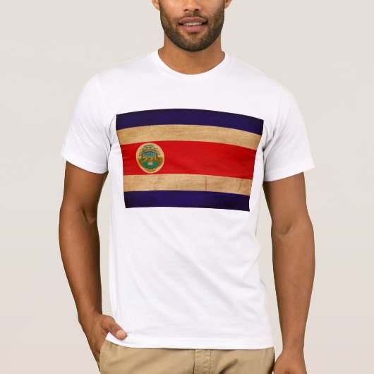 Costa Rica Vlag T-shirt (Voorkant)