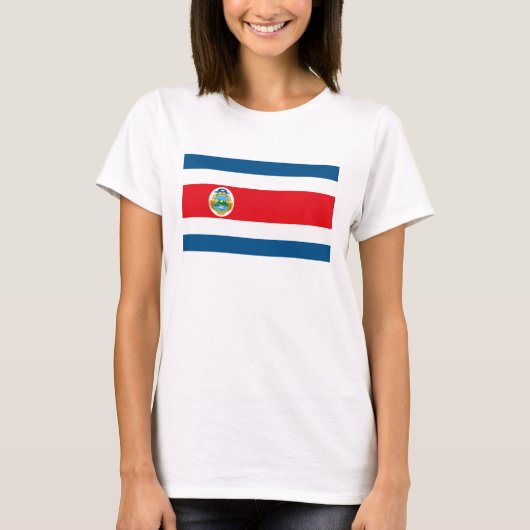 Costa Rica Vlag T-shirt (Voorkant)