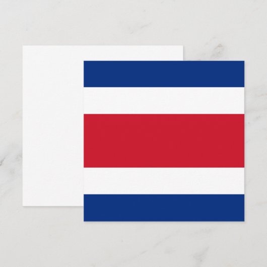 Costa Rica Vlag Uitnodiging (Voorkant / Achterkant)