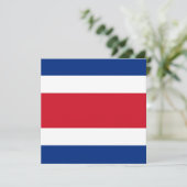 Costa Rica Vlag Uitnodiging (Staand voorkant)