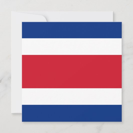 Costa Rica Vlag Uitnodiging (Voorkant)