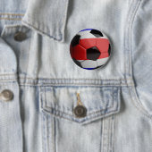 Costa Rica Vlag Voetbal Ronde Button 5,7 Cm (In situ)