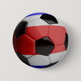 Costa Rica Vlag Voetbal Ronde Button 5,7 Cm