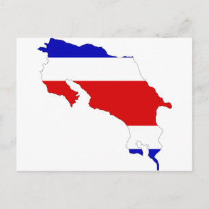 Costa Rica - Vlaggenkaart Briefkaart