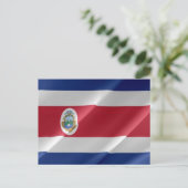 Costa Rica - Vlaggolven - Briefkaart (Staand voorkant)