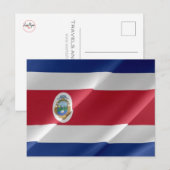 Costa Rica - Vlaggolven - Briefkaart (Voorkant / Achterkant)