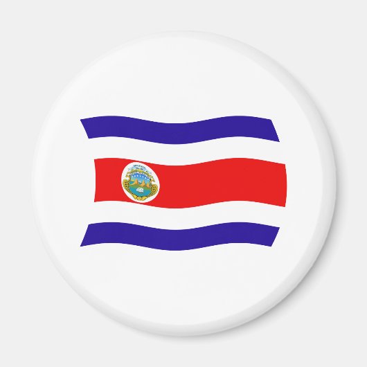 Costa Rica Vlagmagneet Magneet (Voorkant)