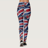 Costa Rica-vlagpatroon Leggings (Achterkant)