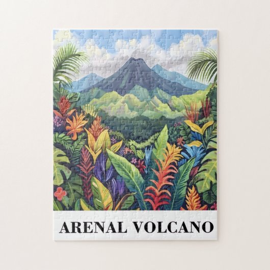 Costa Rica vulkaan ansichtkaart Legpuzzel (Verticaal)