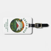 Costa Rica-vulkaan Bagagelabel (Voorkant horizontaal)