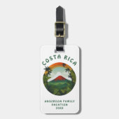 Costa Rica-vulkaan Bagagelabel (Voorkant verticaal)